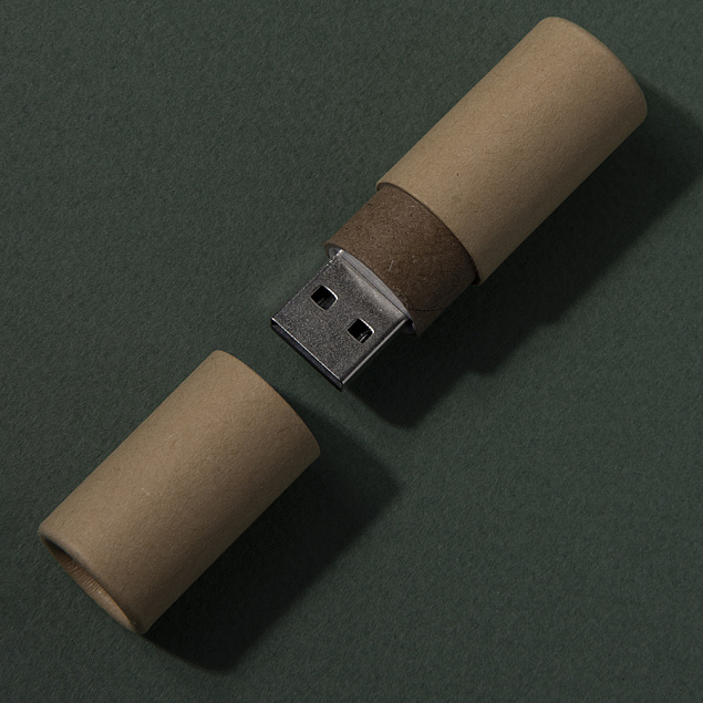 USB flash-карта TUBE (8Гб), натуральная, 6,0х1,7х1,7 см, картон с логотипом в Волгограде заказать по выгодной цене в кибермаркете AvroraStore
