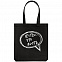 Холщовая сумка «Есть что пить», черная с логотипом в Волгограде заказать по выгодной цене в кибермаркете AvroraStore