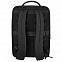 Рюкзак для ноутбука Santiago Slim с кожаной отделкой, черный с логотипом в Волгограде заказать по выгодной цене в кибермаркете AvroraStore