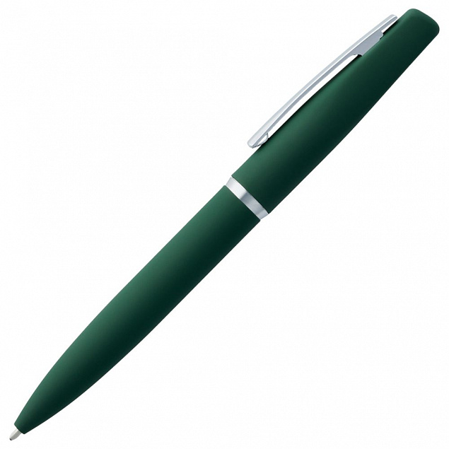 Ручка шариковая Bolt Soft Touch, зеленая с логотипом в Волгограде заказать по выгодной цене в кибермаркете AvroraStore