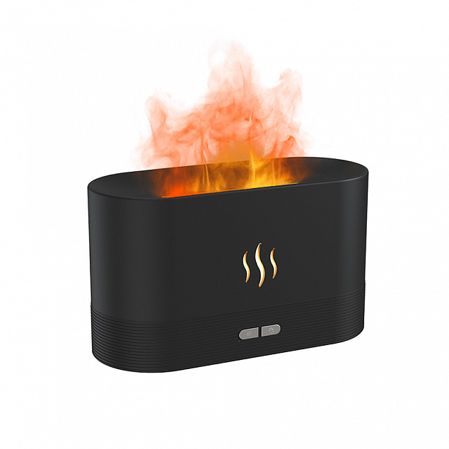 USB арома увлажнитель воздуха Flame со светодиодной подсветкой - изображением огня с логотипом в Волгограде заказать по выгодной цене в кибермаркете AvroraStore