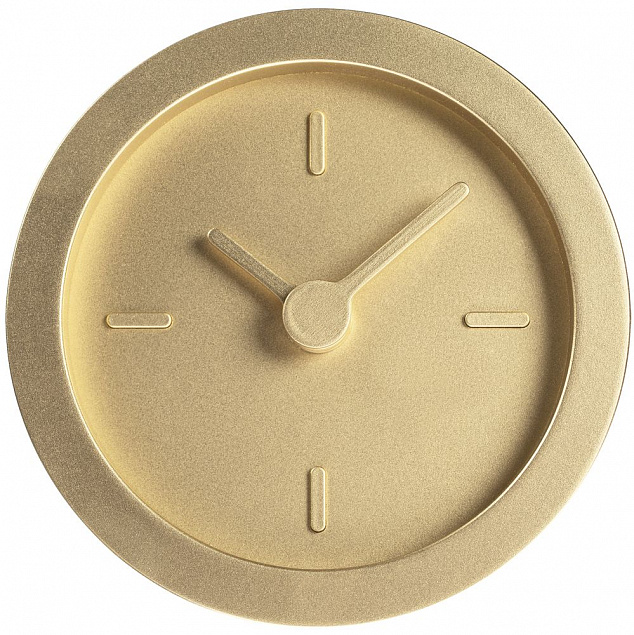 Часы настольные Bronco Sarah, золотистые с логотипом в Волгограде заказать по выгодной цене в кибермаркете AvroraStore