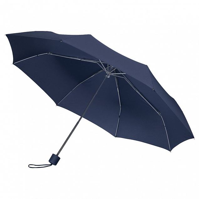 Зонт складной Light, темно-синий с логотипом в Волгограде заказать по выгодной цене в кибермаркете AvroraStore