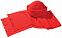 Комплект Unit Fleecy: шарф и шапка, красный с логотипом в Волгограде заказать по выгодной цене в кибермаркете AvroraStore