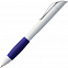 Ручка шариковая Grip, белая с оранжевым с логотипом в Волгограде заказать по выгодной цене в кибермаркете AvroraStore