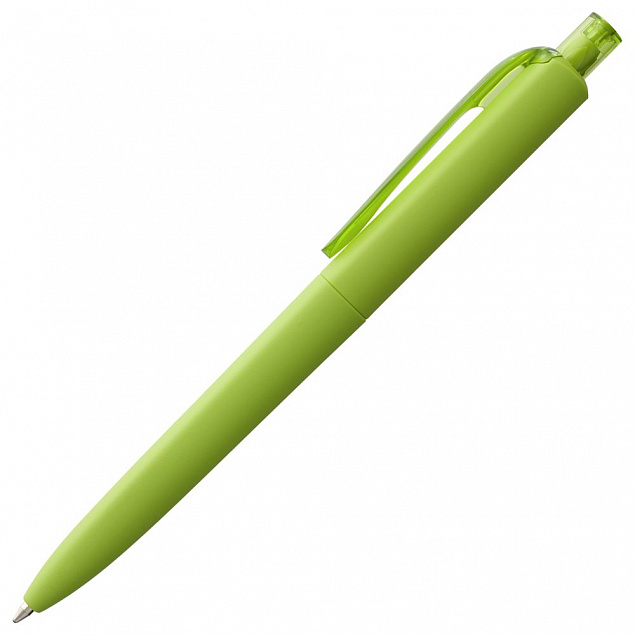 Ручка шариковая Prodir DS8 PRR-T Soft Touch, зеленая с логотипом в Волгограде заказать по выгодной цене в кибермаркете AvroraStore
