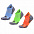 Набор из 3 пар спортивных женских носков Monterno Sport, голубой, зеленый и оранжевый с логотипом в Волгограде заказать по выгодной цене в кибермаркете AvroraStore