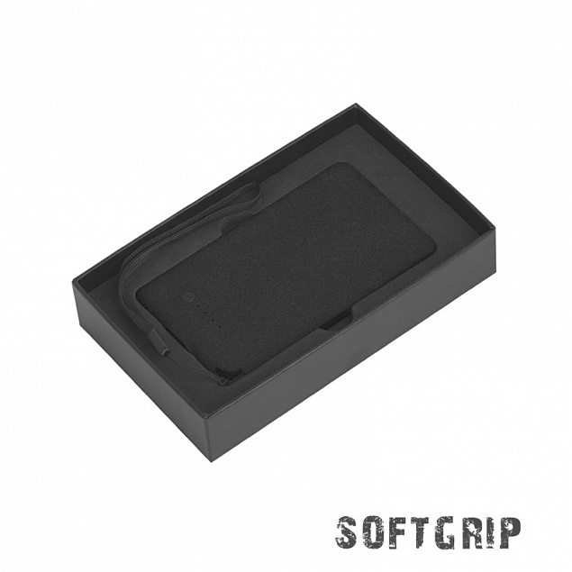 Зарядное устройство "Камень" с покрытием soft grip, 4000 mAh в подарочной коробке с логотипом в Волгограде заказать по выгодной цене в кибермаркете AvroraStore