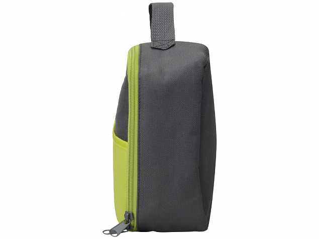 Изотермическая сумка-холодильник Breeze для ланч-бокса, серый/зел яблоко с логотипом в Волгограде заказать по выгодной цене в кибермаркете AvroraStore
