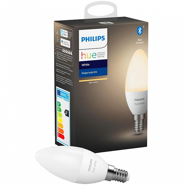 Умная лампа Philips с цоколем Е14 с логотипом в Волгограде заказать по выгодной цене в кибермаркете AvroraStore