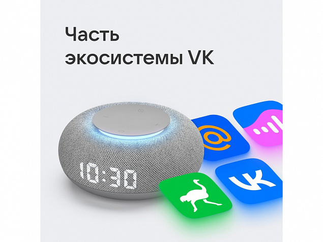 Умная колонка «Капсула Мини» с голосовым помощником Марусей с логотипом в Волгограде заказать по выгодной цене в кибермаркете AvroraStore