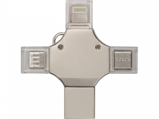 USB-флешка 3.0 на 32 Гб 4-в-1 Ultra с логотипом в Волгограде заказать по выгодной цене в кибермаркете AvroraStore