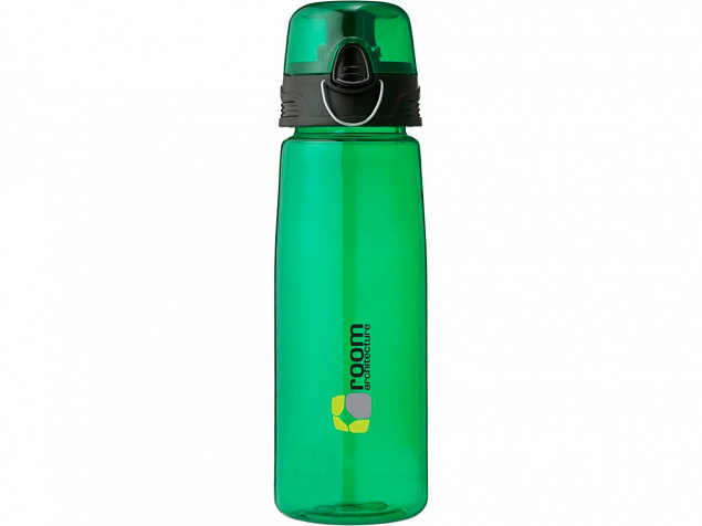Бутылка спортивная Capri, зеленый с логотипом в Волгограде заказать по выгодной цене в кибермаркете AvroraStore