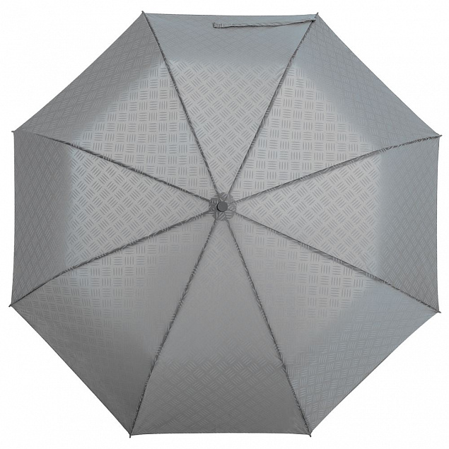 Зонт складной Hard Work, серый с логотипом в Волгограде заказать по выгодной цене в кибермаркете AvroraStore