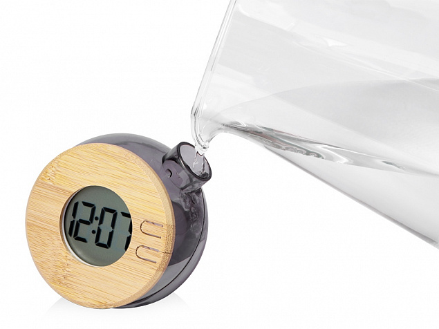 Водяные часы из бамбука «Splash Hour» с логотипом в Волгограде заказать по выгодной цене в кибермаркете AvroraStore