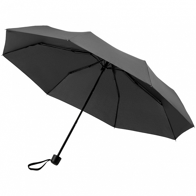 Зонт складной Hit Mini ver.2, серый с логотипом в Волгограде заказать по выгодной цене в кибермаркете AvroraStore