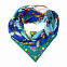 Платок Gourji "Новогодний" 90х90 шелк голубой с логотипом в Волгограде заказать по выгодной цене в кибермаркете AvroraStore