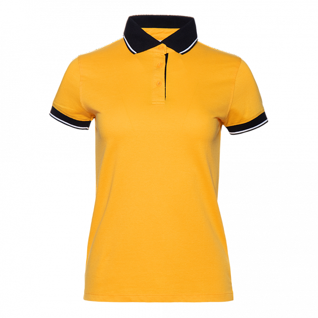 Рубашка поло Рубашка женская 04CW Жёлтый с логотипом в Волгограде заказать по выгодной цене в кибермаркете AvroraStore