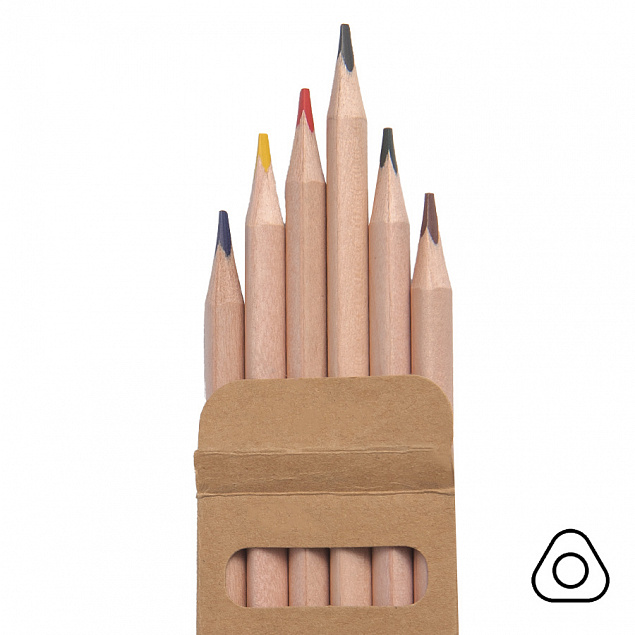 Набор цветных карандашей KINDERLINE small,6 цветов с логотипом в Волгограде заказать по выгодной цене в кибермаркете AvroraStore