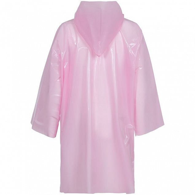 Дождевик-плащ CloudTime, розовый с логотипом в Волгограде заказать по выгодной цене в кибермаркете AvroraStore
