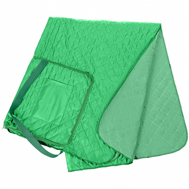 Плед для пикника Soft & Dry, светло-зеленый с логотипом в Волгограде заказать по выгодной цене в кибермаркете AvroraStore