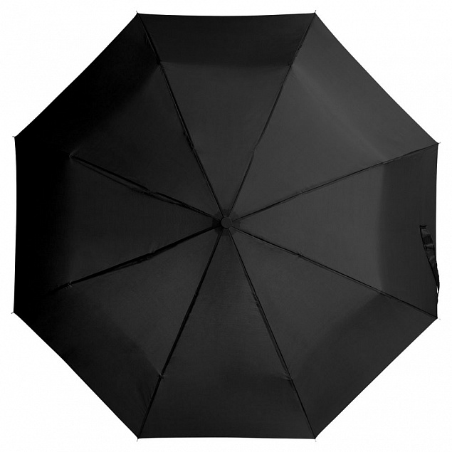 Зонт складной Basic, черный с логотипом в Волгограде заказать по выгодной цене в кибермаркете AvroraStore