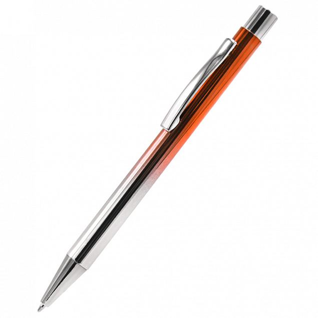 Ручка металлическая Синергия - Оранжевый OO с логотипом в Волгограде заказать по выгодной цене в кибермаркете AvroraStore