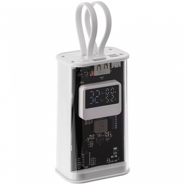 Аккумулятор c быстрой зарядкой Trellis Geek 10000 мАч, белый с логотипом в Волгограде заказать по выгодной цене в кибермаркете AvroraStore