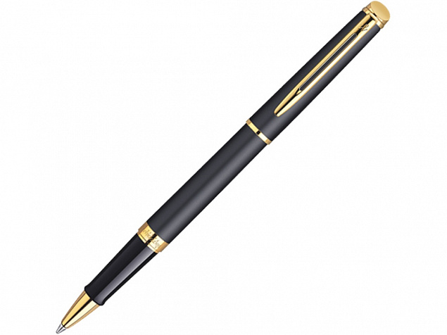 Ручка роллер «Hemisphere Black GT» с логотипом в Волгограде заказать по выгодной цене в кибермаркете AvroraStore