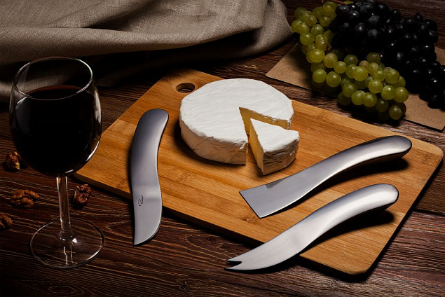 Набор ножей для сыра Wave с логотипом в Волгограде заказать по выгодной цене в кибермаркете AvroraStore