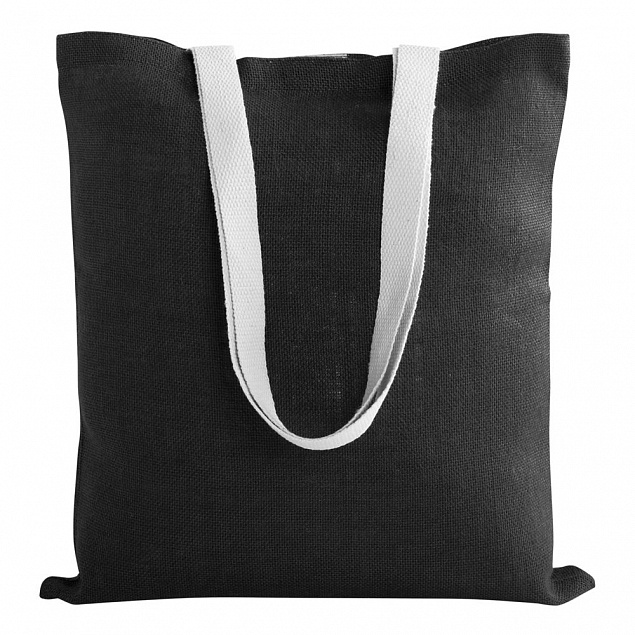 Холщовая сумка на плечо Juhu, черная с логотипом в Волгограде заказать по выгодной цене в кибермаркете AvroraStore