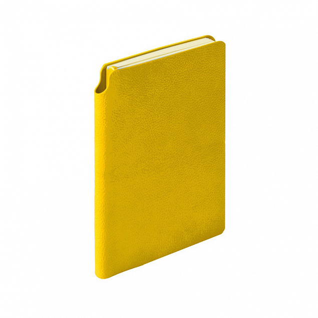 Ежедневник недатированный SALLY, A6, желтый, кремовый блок с логотипом в Волгограде заказать по выгодной цене в кибермаркете AvroraStore