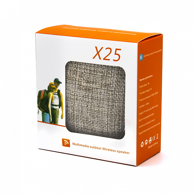 Беспроводная Bluetooth колонка  X25 Outdoor - Серый CC с логотипом в Волгограде заказать по выгодной цене в кибермаркете AvroraStore