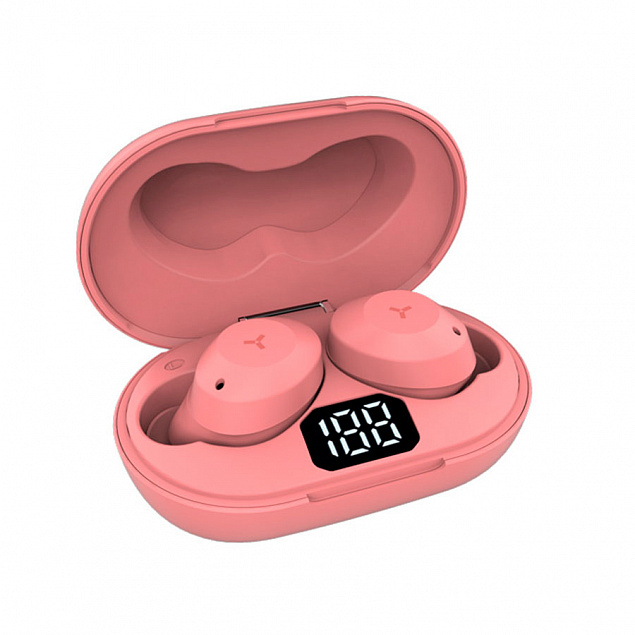 Беспроводные наушники ACCESSTYLE FOX TWS, розовый с логотипом в Волгограде заказать по выгодной цене в кибермаркете AvroraStore
