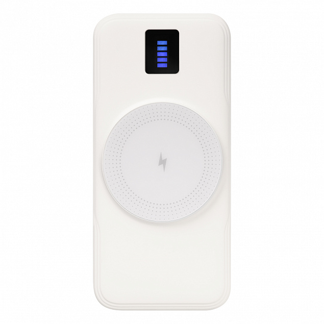 Внешний беспроводной аккумулятор, Ultra Wireless Magnetic, 10000 mah, белый с логотипом в Волгограде заказать по выгодной цене в кибермаркете AvroraStore