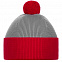 Шапка Snappy, светло-серая с красным с логотипом в Волгограде заказать по выгодной цене в кибермаркете AvroraStore