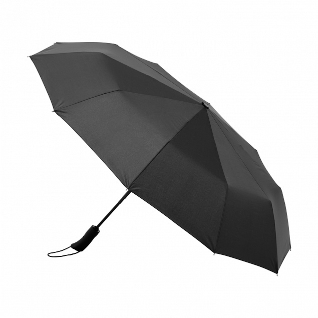 Зонт складной Levante, черный с логотипом в Волгограде заказать по выгодной цене в кибермаркете AvroraStore