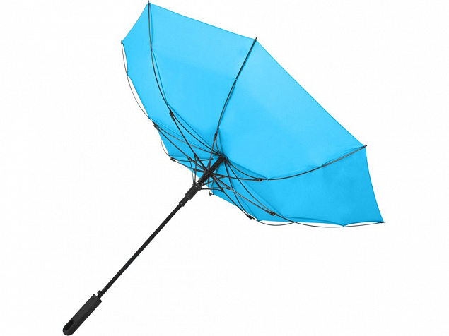 Противоштормовой зонт Noon 23 полуавтомат, аква с логотипом в Волгограде заказать по выгодной цене в кибермаркете AvroraStore