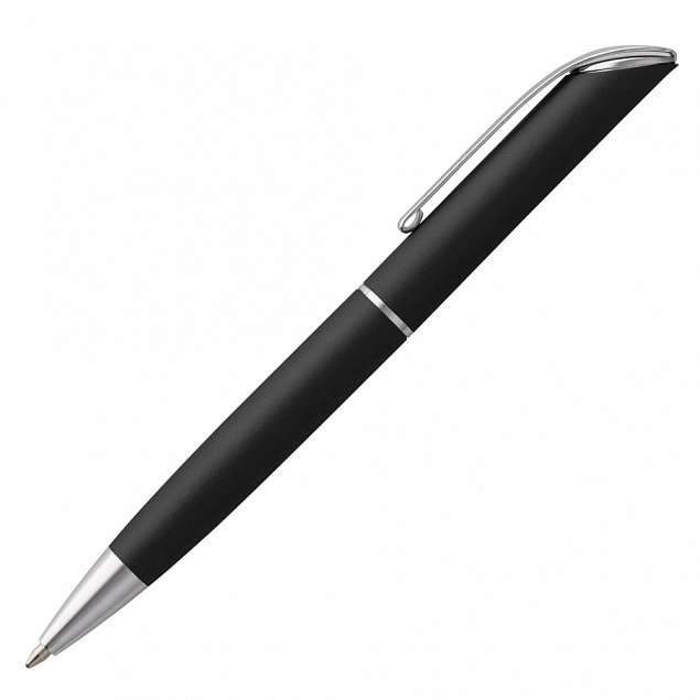 Ручка шариковая Glide, черная с логотипом в Волгограде заказать по выгодной цене в кибермаркете AvroraStore