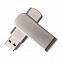 USB flash-карта SWING METAL (32Гб), серебристая, 5,3х1,7х0,9 см, металл с логотипом в Волгограде заказать по выгодной цене в кибермаркете AvroraStore