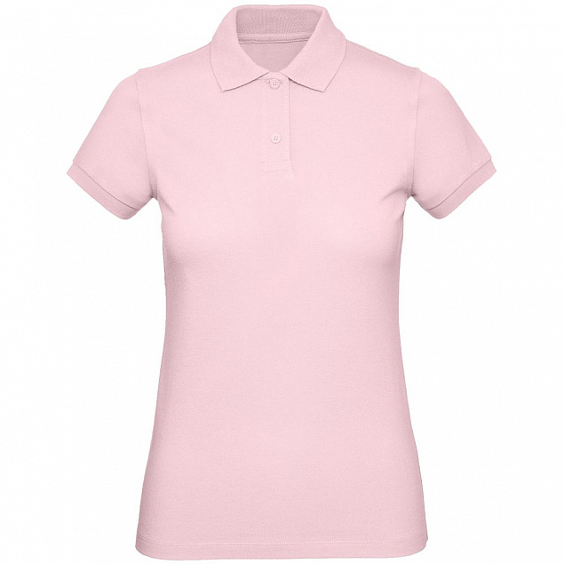Рубашка поло женская Inspire, розовая с логотипом в Волгограде заказать по выгодной цене в кибермаркете AvroraStore