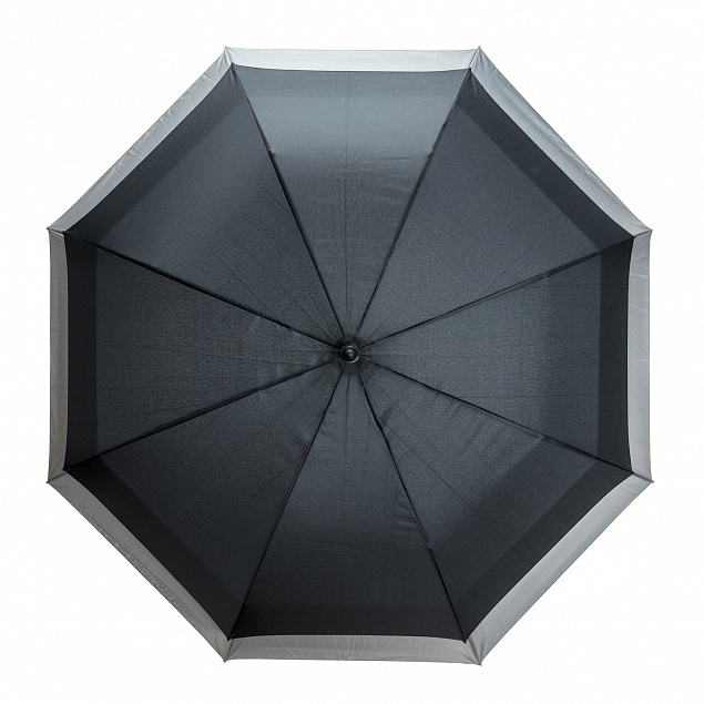 Расширяющийся зонт-антишторм Swiss Peak 23" - 27", черный с логотипом в Волгограде заказать по выгодной цене в кибермаркете AvroraStore