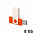 Флеш-карта TWISTA T, 8Гб, белый/оранжевый прозрачный с логотипом в Волгограде заказать по выгодной цене в кибермаркете AvroraStore