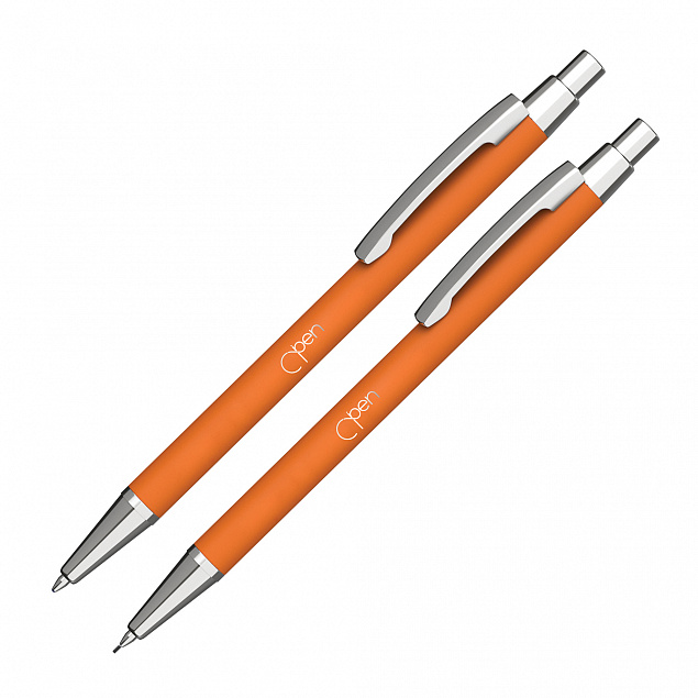Набор "Ray" (ручка+карандаш), покрытие soft touch с логотипом в Волгограде заказать по выгодной цене в кибермаркете AvroraStore