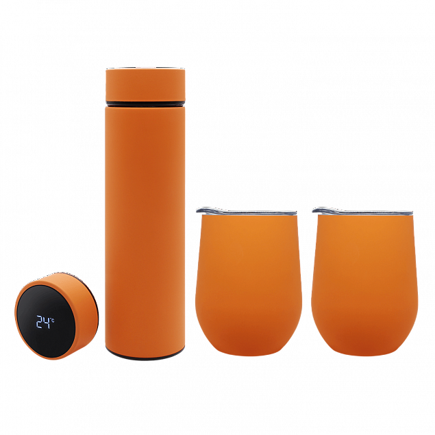 Набор Hot Box C2 (софт-тач) G,оранжевый с логотипом в Волгограде заказать по выгодной цене в кибермаркете AvroraStore