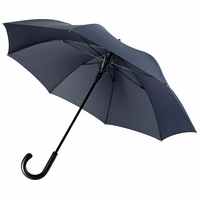 Зонт-трость Alessio, темно-синий с логотипом в Волгограде заказать по выгодной цене в кибермаркете AvroraStore