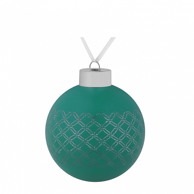 Елочный шар Queen, 8 см, зеленый с логотипом в Волгограде заказать по выгодной цене в кибермаркете AvroraStore