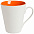 Кружка newBell матовая, белая с оранжевым с логотипом в Волгограде заказать по выгодной цене в кибермаркете AvroraStore