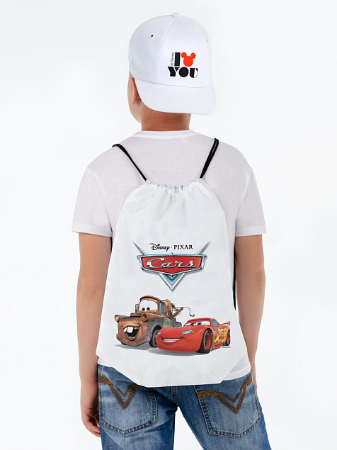 Рюкзак McQueen and Mater, белый с логотипом в Волгограде заказать по выгодной цене в кибермаркете AvroraStore
