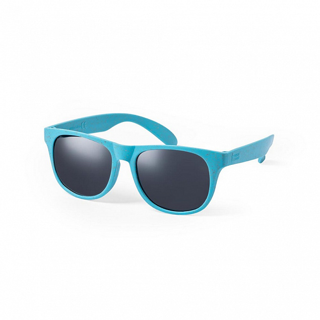 Солнцезащитные очки из пшеничной соломы,синий с логотипом в Волгограде заказать по выгодной цене в кибермаркете AvroraStore